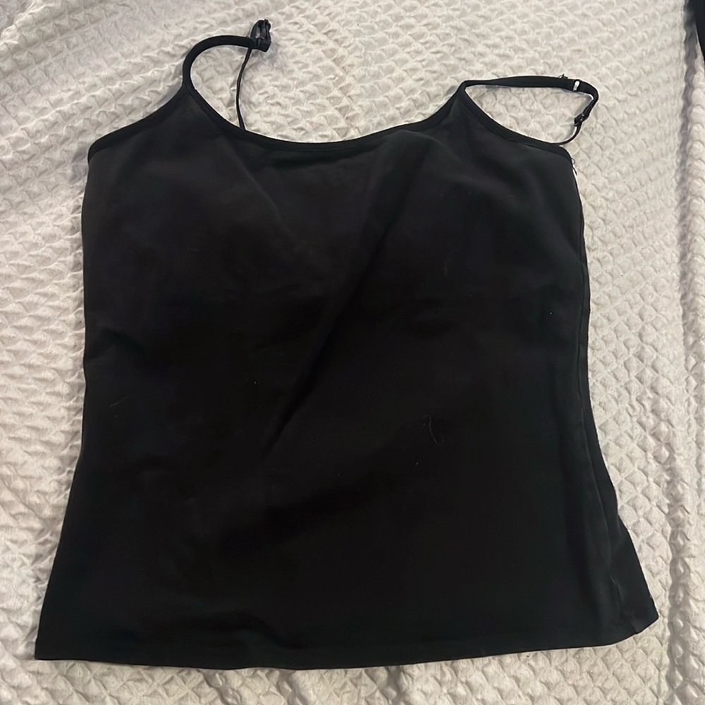 Black spaghetti strap